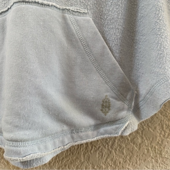 Free People Hoodie Meadowbrook Sleeveless Sweater Top Casual Lounge Blue Small - Picture 7 of 11